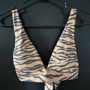 NWT Aerie Small Animal Print Bikini Top